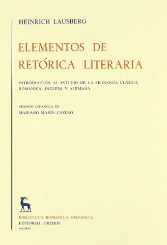 ELEMENTOS DE RETÓRICA LITERARIA: | Heinrich Lausberg
