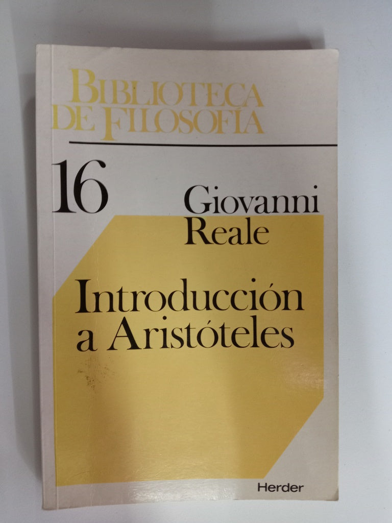INTRODUCCIÓN A ARISTÒTELES.. | Reale-Bazterrica