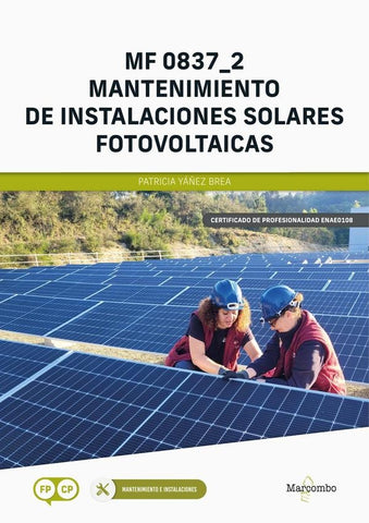 MF 0837_2 Mantenimiento de instalaciones solares fotovoltaicas | Patricia Yáñez