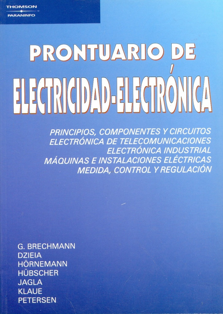 PRONTUARIO DE ELECTRICIDAD-ELECTRONICA.. | Brechmann, Dzieia