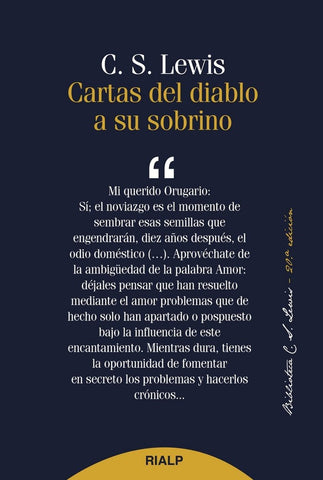 CARTAS DEL DIABLO A SU SOBRINO.. | C. S. Lewis