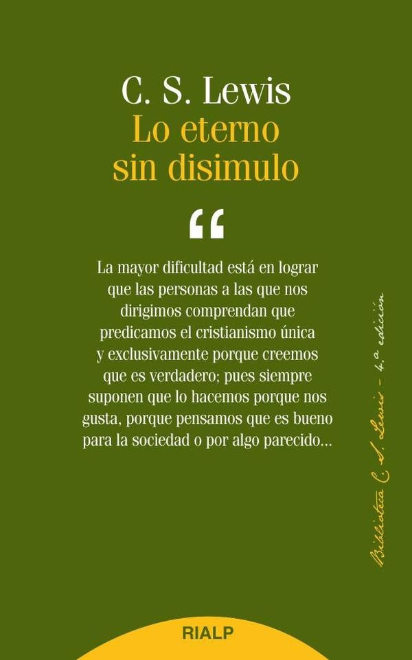 Lo eterno sin disimulo | C. S. Lewis