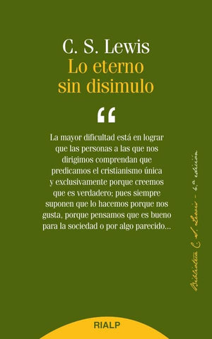 Lo eterno sin disimulo | C. S. Lewis