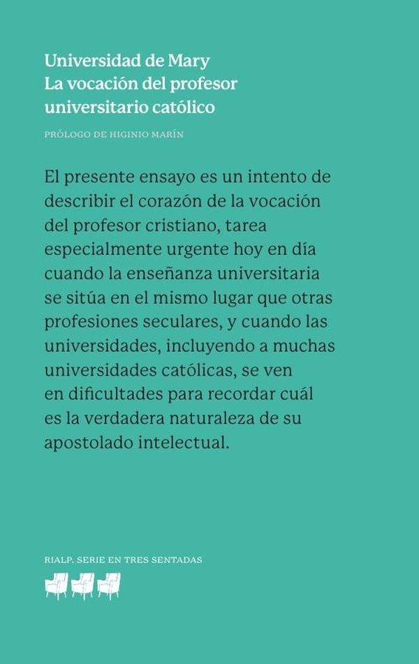 La vocación del profesor universitario católico | Universidad de Mary Universidad de Mary