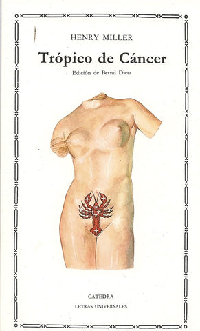 TROPICO DE CANCER.. | Henry Miller
