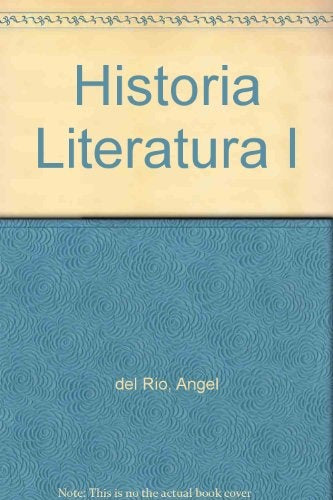 Historia de la literatura española 1 | ANGEL DEL RIO
