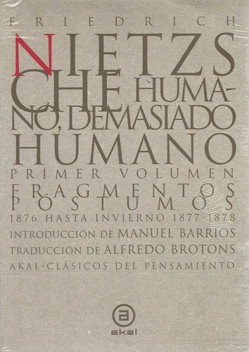 Humano, demasiado humano (2 volúmenes) | Nietzsche, Brotons Muñoz