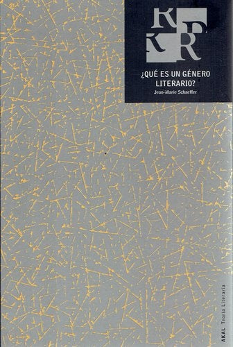 ¿Qué es un género literario? | Jean Marie Schaeffer