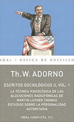 ESCRITOS SOCIOLOGICOS II,vol 1* | THEODOR WIESENGRUND ADORNO