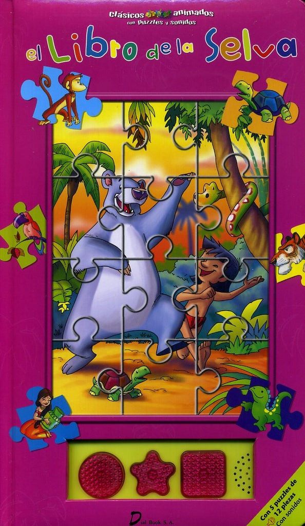 El libro de la selva (clásicos animados con puzzle y sonidos)