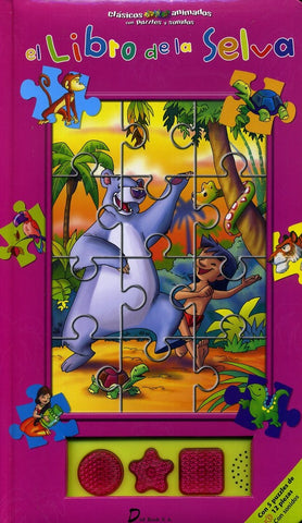 El libro de la selva (clásicos animados con puzzle y sonidos)