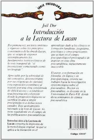 INTRODUCCION A LA LECTURA DE LACAN (CELTIA) | JOEL DOR