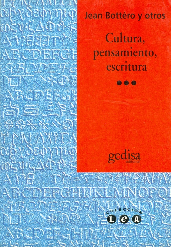 CULTURA, PENSAMIENTO,ESCRITURA | JEAN BOTTERO