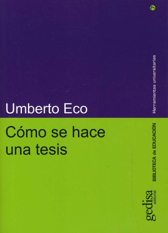 COMO SE HACE UNA TESIS.. | UMBERTO ECO