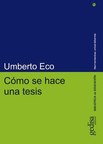 COMO SE HACE UNA TESIS.. | UMBERTO ECO