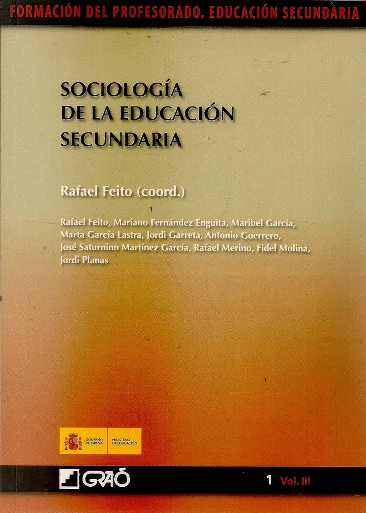 Sociología de la educacicón secundaria | Rafael Feito