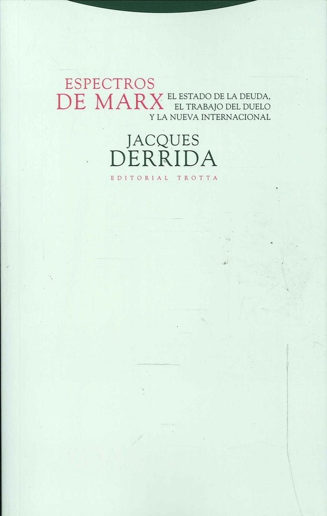 ESPECTROS DE MARX.. | Jacques Derrida