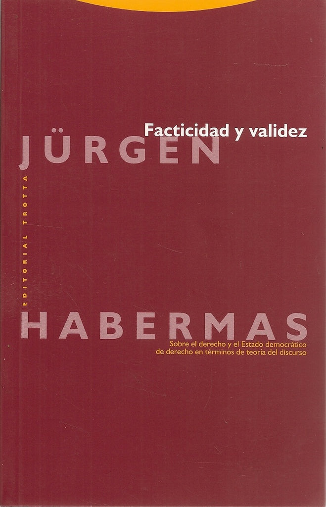 Facticidad y validez: sobre el derecho y el Estado democrático de derecho en términos de teoría del  | Jürgen Habermas