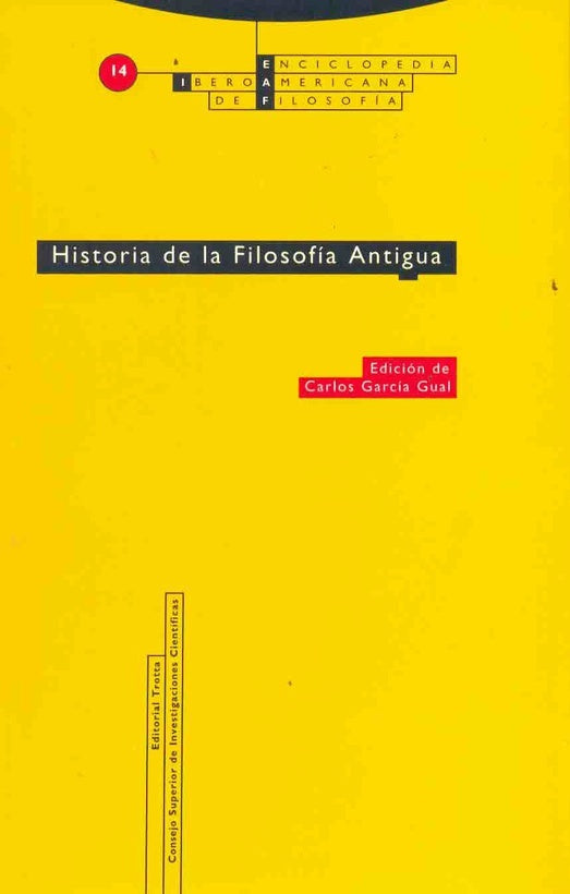 Historia de la filosofía antigua | Carlos  ed. lit. García Gual
