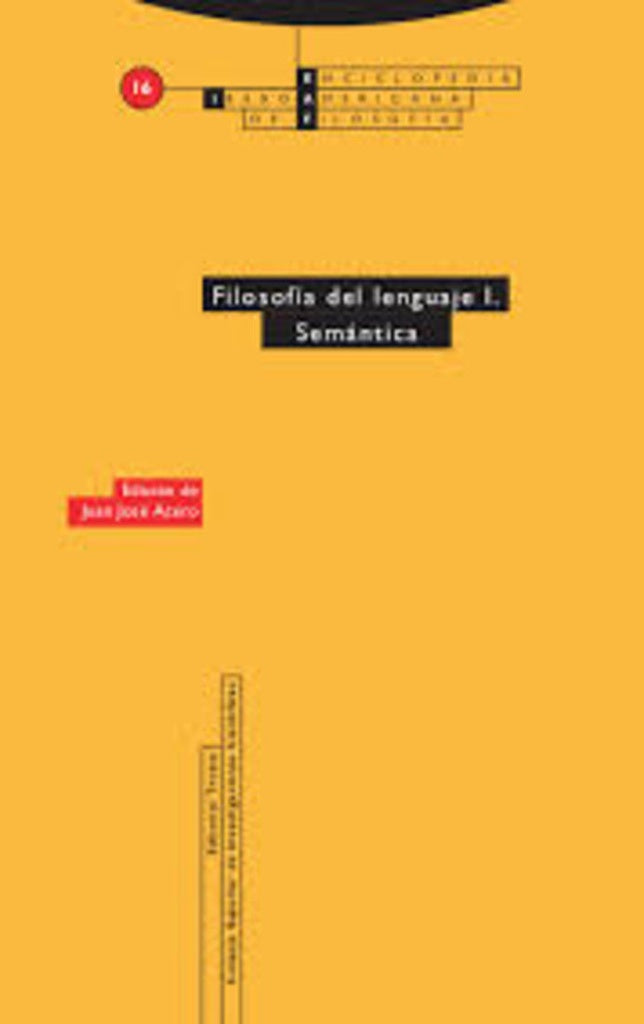 Filosofía del lenguaje I: semántica | Juan José  ed. lit. Acero