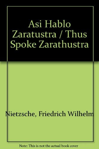 ASÍ HABLÓ ZARATUSTRA | Nietzsche-Carretero Moreno-López Castellón
