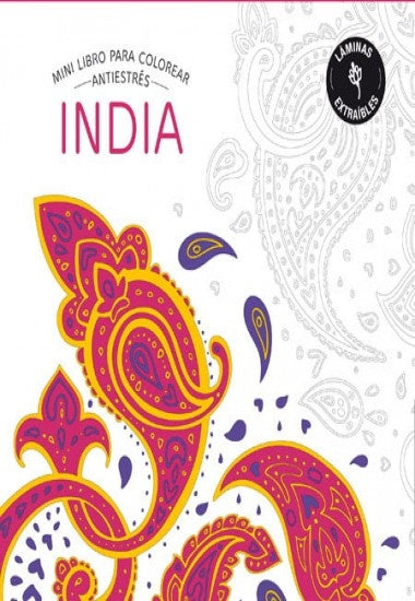 Mini libro para colorear antiestres. INDIA