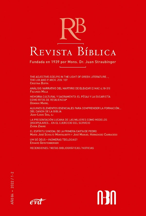 Revista Bíblica 2022/1-2 - Año 84 | Asociación Bíblica ABA