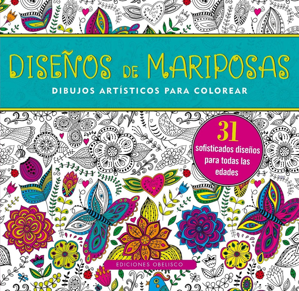 Diseños de mariposas. DIBUJOS ARTISTICOS PARA COLOREAR