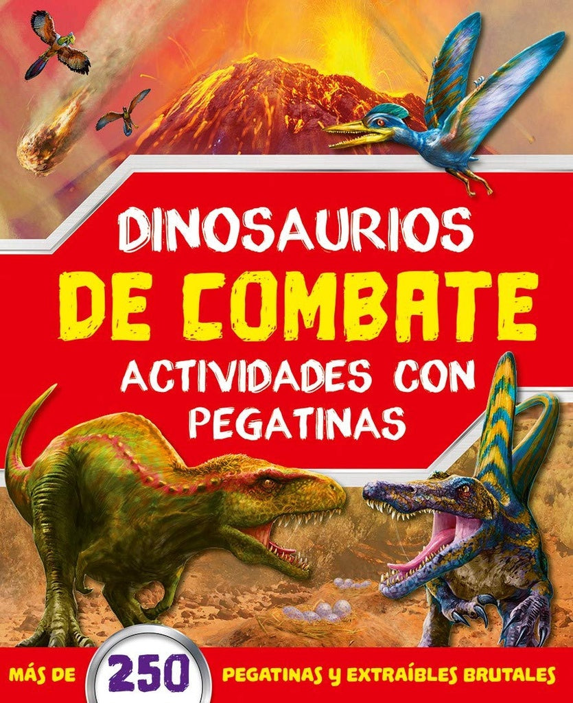DINOSAURIOS DE COMBATE ACTIVIDADES CON PEGATINAS..