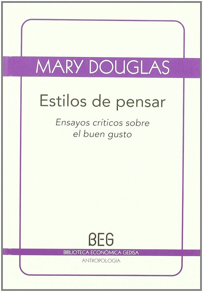 ESTILOS DE PENSAR (BEG) | MARY DOUGLAS