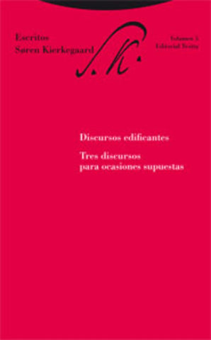 ESCRITOS 5. DISCURSOS EDIFICANTES. TRES DISCURSOS PARA OCASIONES SUPUESTAS | Soren Kierkegaard