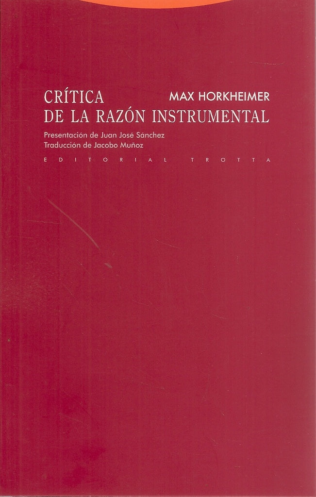 Critica de la razon instrumental  | Max Horkheimer