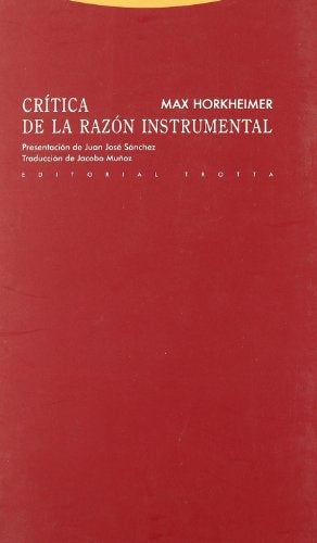 Critica de la razon instrumental  | Max Horkheimer