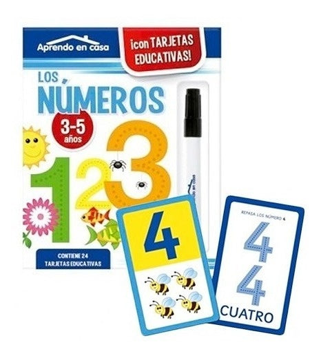 LOS NUMEROS (CON TARJETAS EDUCATIVAS Y ROTULADOR)..