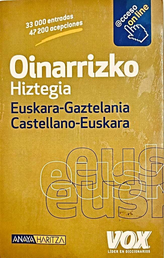 OINARRIZKO HIZTEGIA EUSKARA-GAZTELANIA/CASTELLANO-EUSKERA..