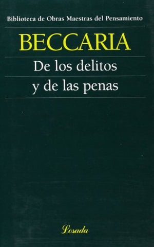 DE LOS DELITOS Y DE LAS PENAS (O.M.P.) | CESARE DE BECCARIA