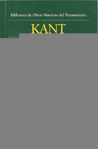 PROLEGOMENOS A TODA METAFISICA DEL FUTURO (O.M.P.) | IMMANUEL KANT