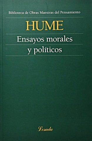 ENSAYOS MORALES Y POLITICOS.. | David Hume
