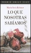 lo que nosotras sabiamos | María Inés Krimer