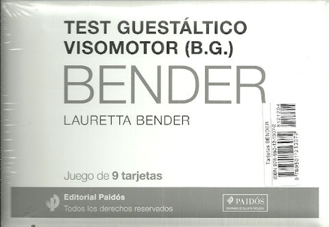 TEST GUESTALTICO VISOMOTOR..* | Lauretta Bender