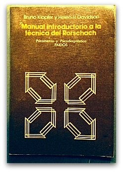 MANUAL INTRODUCTORIO A LA TECNICA DEL ROSCHACH | BRUNO KOPFLER