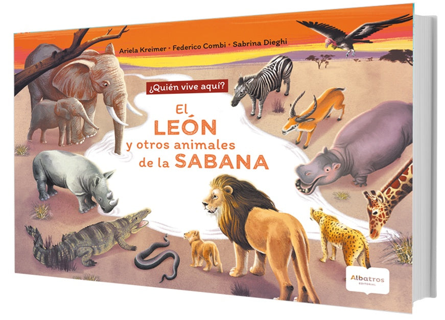 El león y otros nimales  de la saban | Ariela Kreimer