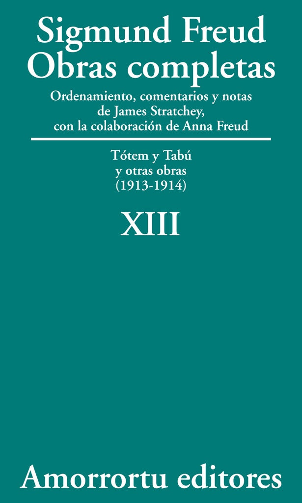 OBRAS COMPLETAS VOLUMEN XIII.. | Freud-Etcheverry
