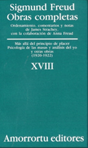 OBRAS COMPLETAS- TOMO 18 (XVIII).. | Sigmund Freud