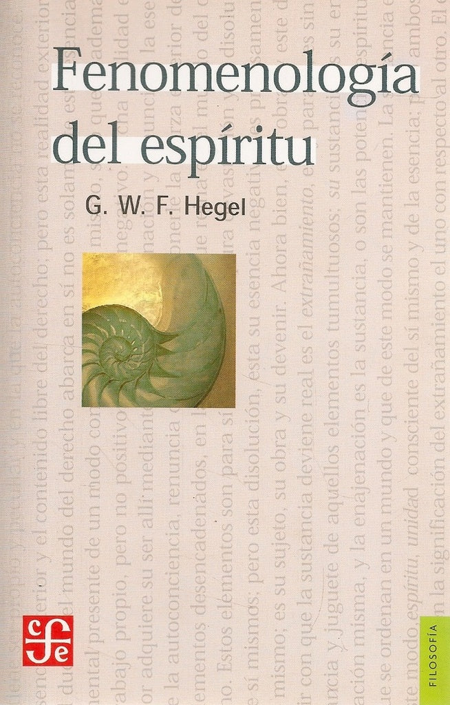 Fenomenología del espíritu | G. W. Friedrich Hegel