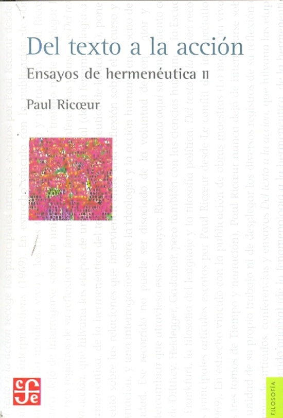 DEL TEXTO A LA ACCION  | Paul Ricoeur