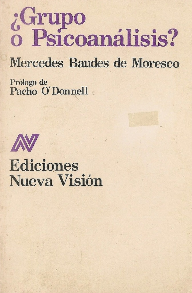 ¿GRUPO O PSICOANÁLISIS?.. | Mercedes Baudes de Moresco