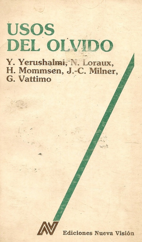 Usos del olvido, Los | Yerushalmi-otros-Agoff