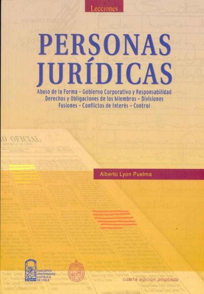 Personas jurídicas | Alberto Lyon Puelma