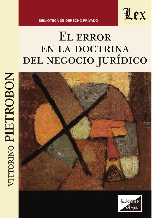 Error en la doctrina del negocio jurídico | Vittorino Pietrobon